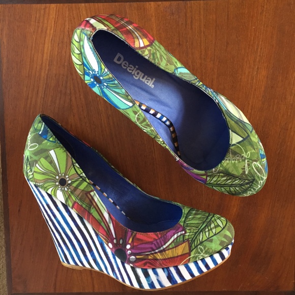 Desigual Print Wedges - Picture 3 of 3